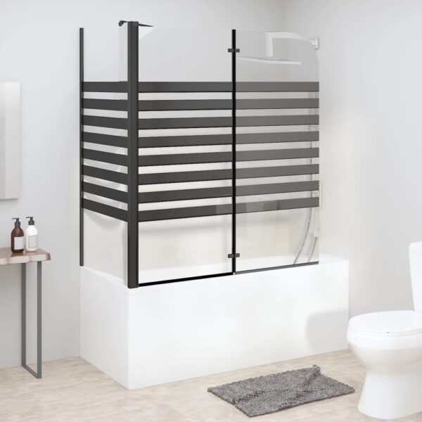 vidaXL Stripe Bath Enclosure 47.2"x26.8"x51.2" Tempered Glass