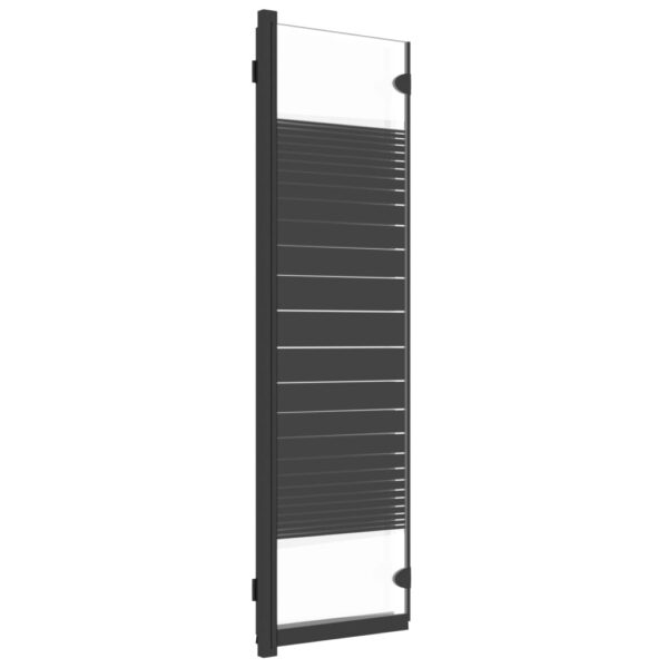 vidaXL Foldable Shower Enclosure 3 Panels 51.2"x51.2" ESG Black - Image 5