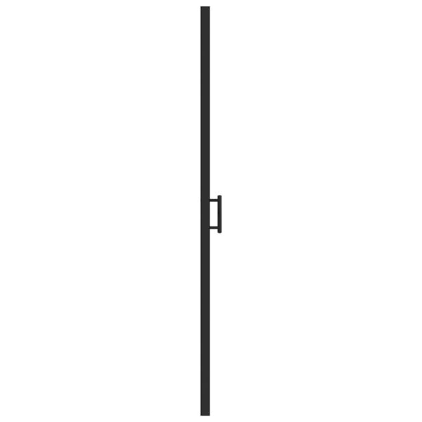 vidaXL Shower Door 39.4"x70.1" Half Frosted Tempered Glass Black - Image 4