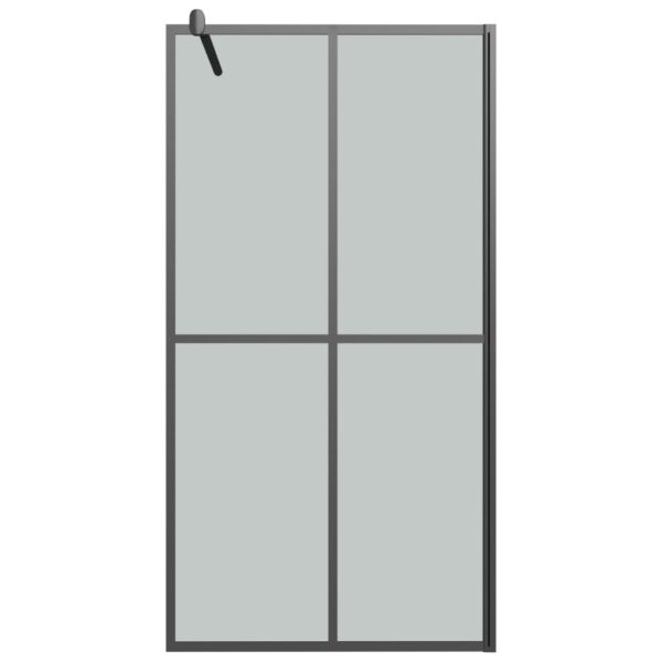 vidaXL Walk-in Shower Screen 39.4"x76.8" Dark Tempered Glass - Image 3