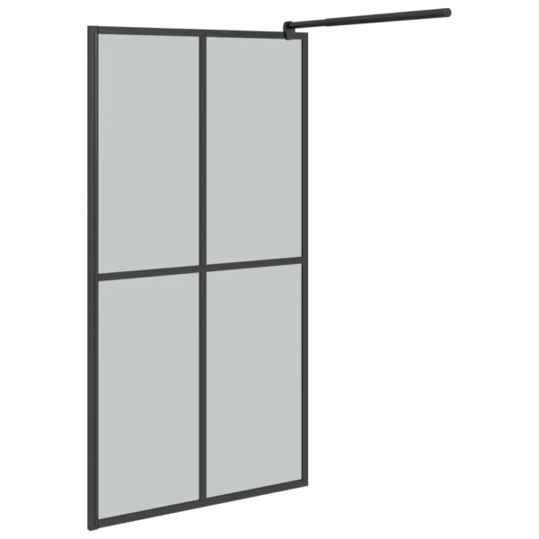 vidaXL Walk-in Shower Screen 39.4"x76.8" Dark Tempered Glass - Image 5