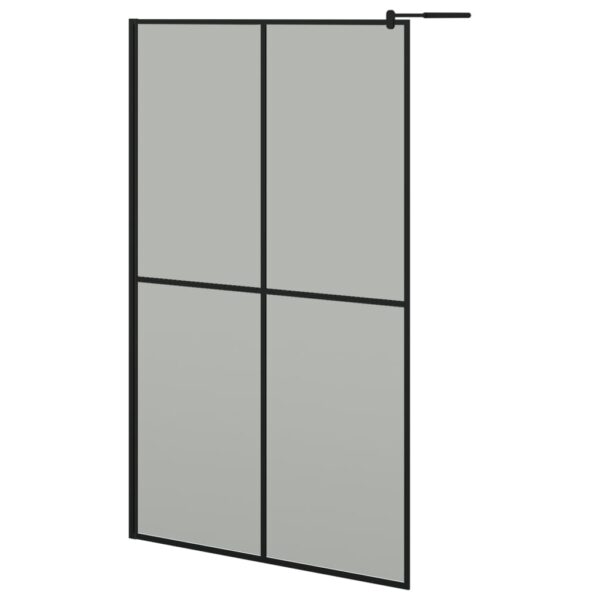 vidaXL Walk-in Shower Screen 46.5"x74.8" Dark Tempered Glass - Image 2