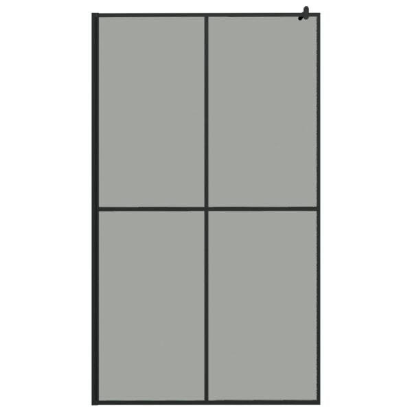 vidaXL Walk-in Shower Screen 46.5"x74.8" Dark Tempered Glass - Image 3