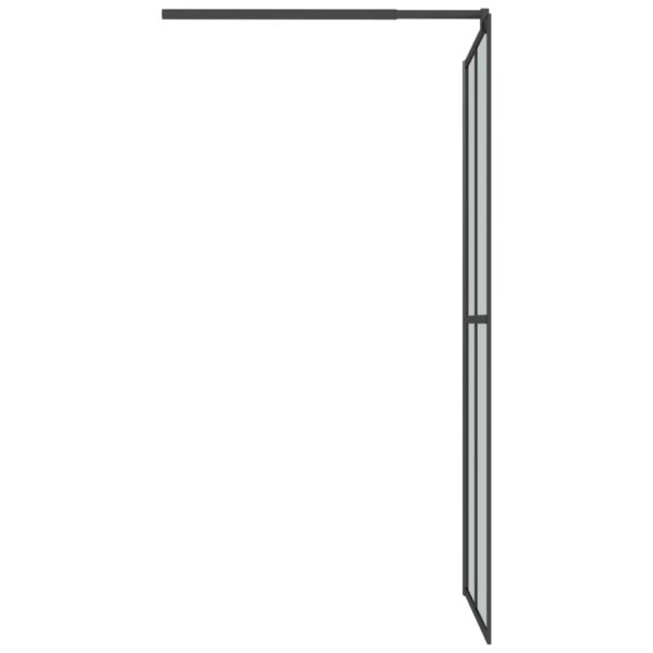 vidaXL Walk-in Shower Screen 46.5"x74.8" Dark Tempered Glass - Image 4