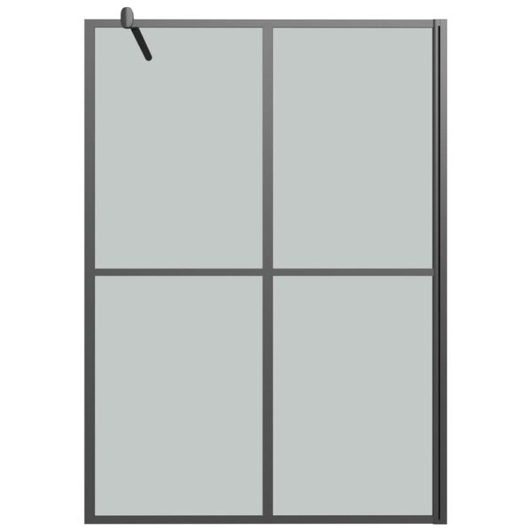 vidaXL Walk-in Shower Screen 55.1"x76.8" Dark Tempered Glass - Image 3