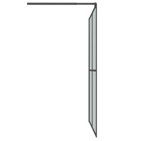 vidaXL Walk-in Shower Screen 55.1"x76.8" Dark Tempered Glass - Image 4