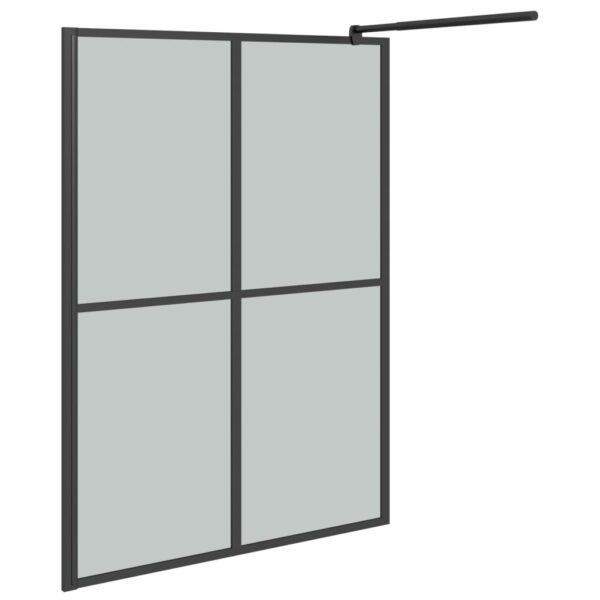 vidaXL Walk-in Shower Screen 55.1"x76.8" Dark Tempered Glass - Image 5