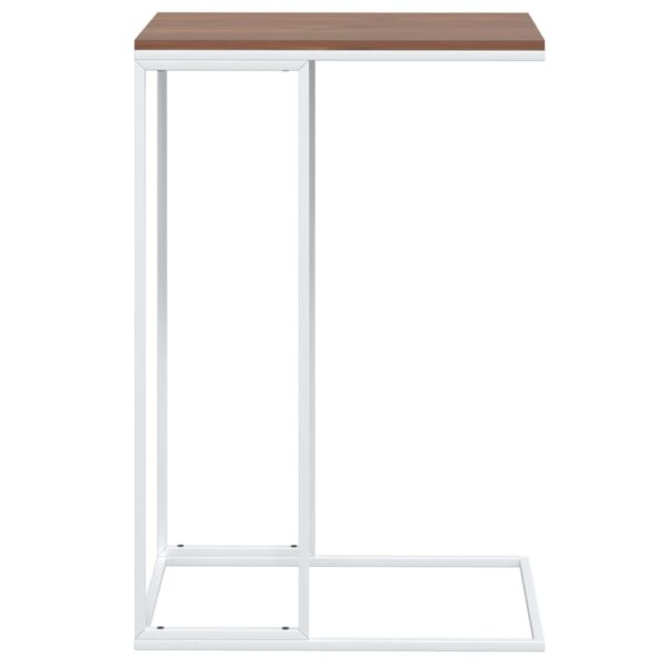 vidaXL Side Table White 15.7"x11.8"x23.2" Engineered Wood - Image 3