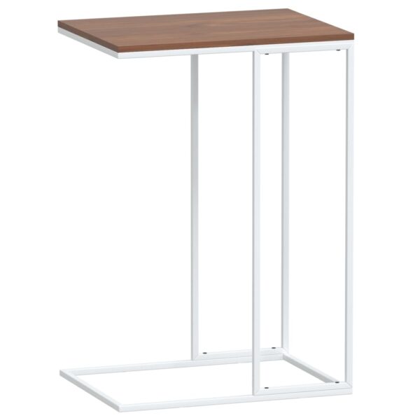 vidaXL Side Table White 15.7"x11.8"x23.2" Engineered Wood - Image 5