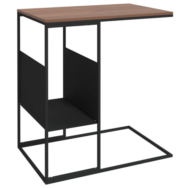 vidaXL Side Table Black 21.7"x14.2"x23.4" Engineered Wood - Image 2