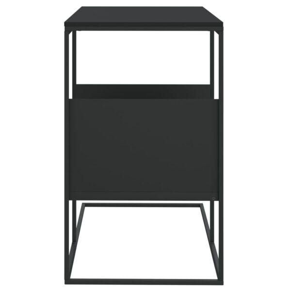 vidaXL Side Table Black 21.7"x14.2"x23.4" Engineered Wood - Image 4