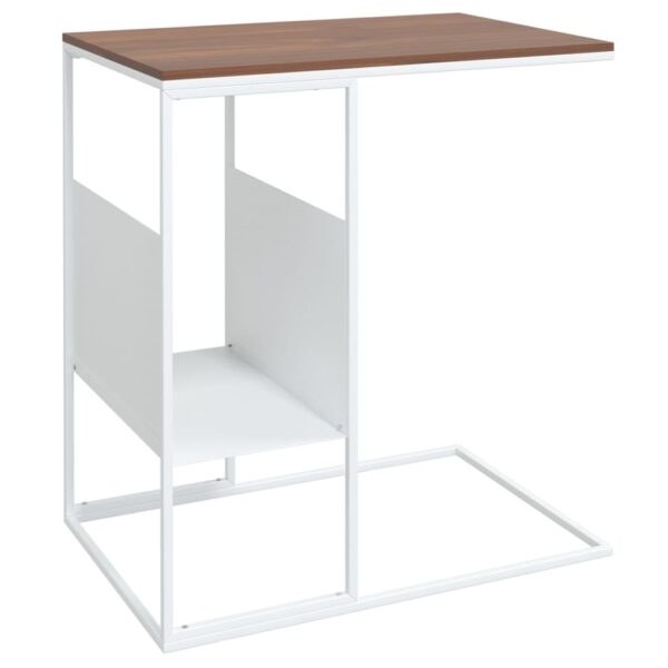 vidaXL Side Table White 21.7"x14.2"x23.4" Engineered Wood - Image 2