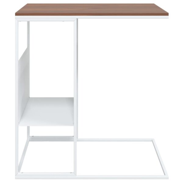 vidaXL Side Table White 21.7"x14.2"x23.4" Engineered Wood - Image 3