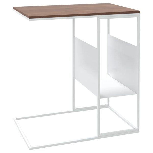 vidaXL Side Table White 21.7"x14.2"x23.4" Engineered Wood - Image 5