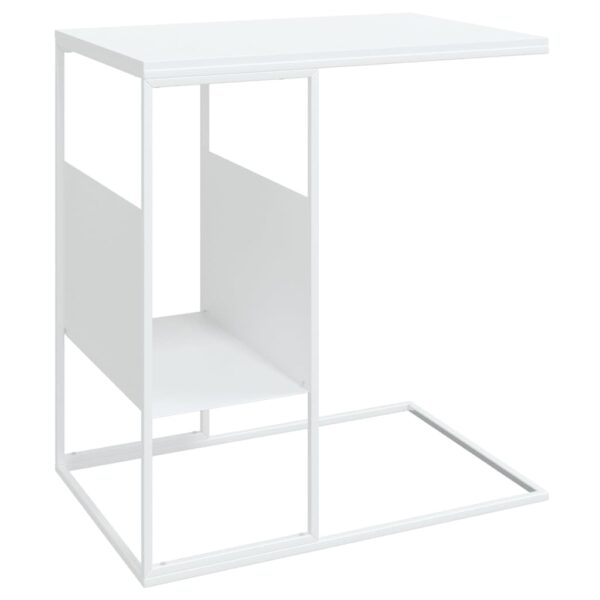 vidaXL Side Table White 21.7"x14.2"x23.4" Engineered Wood - Image 2