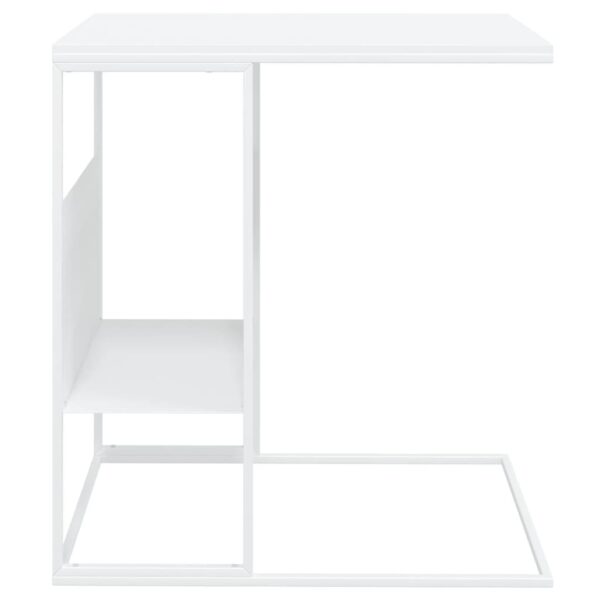 vidaXL Side Table White 21.7"x14.2"x23.4" Engineered Wood - Image 3