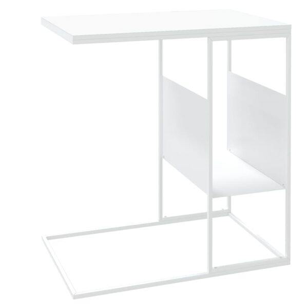 vidaXL Side Table White 21.7"x14.2"x23.4" Engineered Wood - Image 5