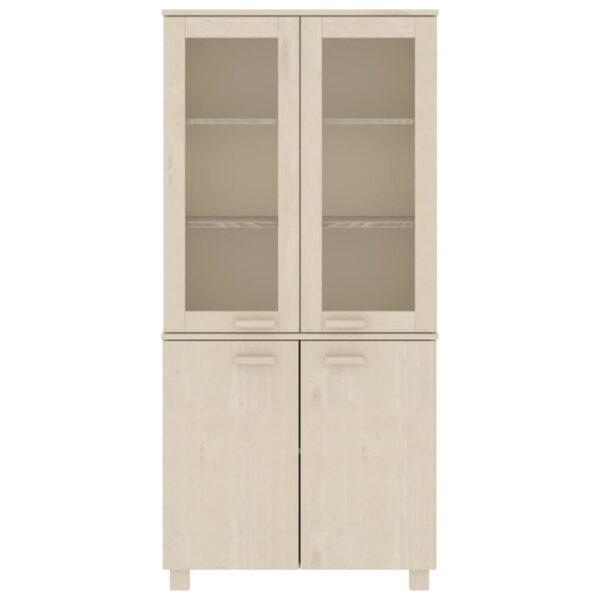 vidaXL Highboard HAMAR Solid Wood Pine Honey Brown - Image 3