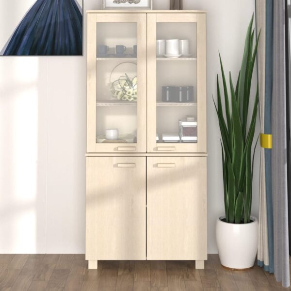 vidaXL Highboard HAMAR Solid Wood Pine Honey Brown