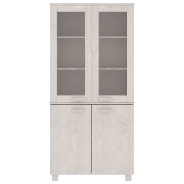 vidaXL Highboard HAMAR Solid Wood Pine White - Image 3