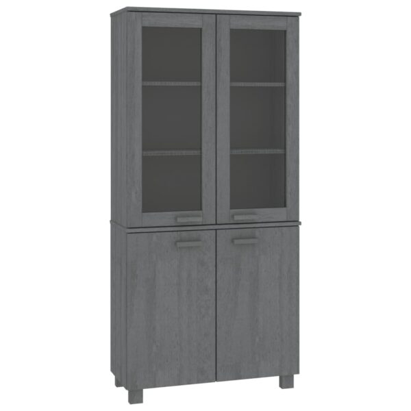 vidaXL Highboard HAMAR Solid Wood Pine Dark Gray - Image 2