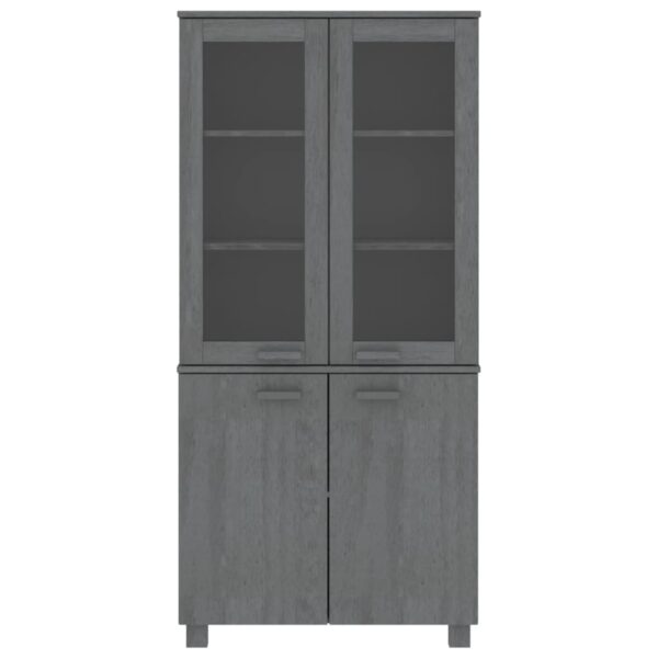 vidaXL Highboard HAMAR Solid Wood Pine Dark Gray - Image 3