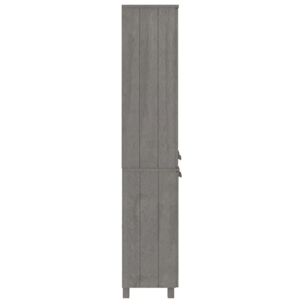 vidaXL Highboard HAMAR Solid Wood Pine Light Gray - Image 4