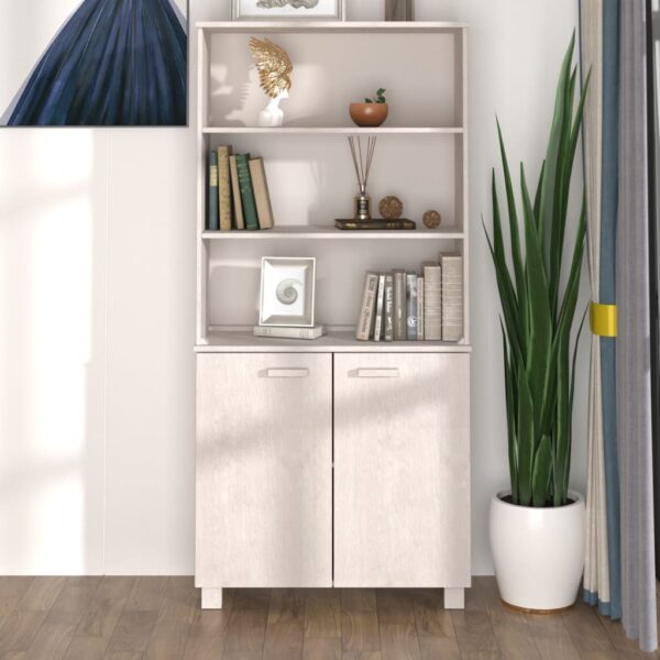 vidaXL Highboard HAMAR Solid Wood Pine White