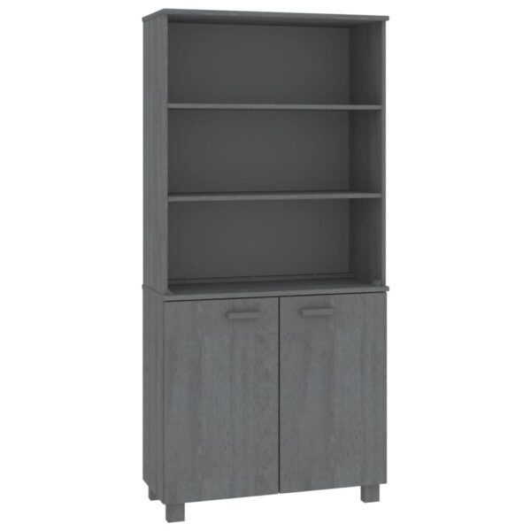 vidaXL Highboard HAMAR Solid Wood Pine Dark Gray - Image 2