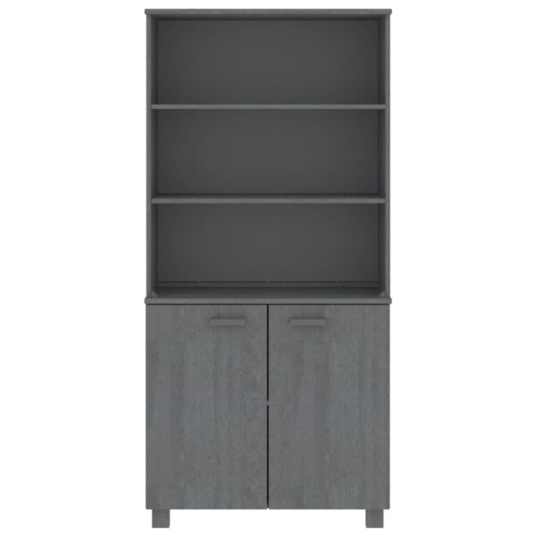 vidaXL Highboard HAMAR Solid Wood Pine Dark Gray - Image 3