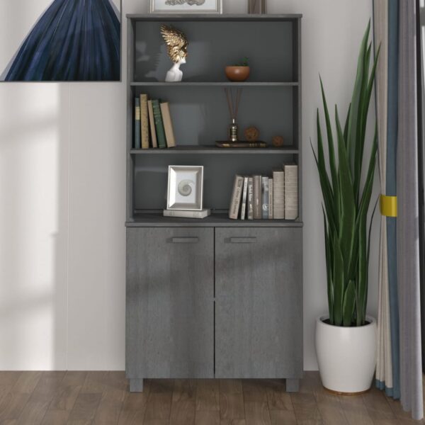 vidaXL Highboard HAMAR Solid Wood Pine Dark Gray