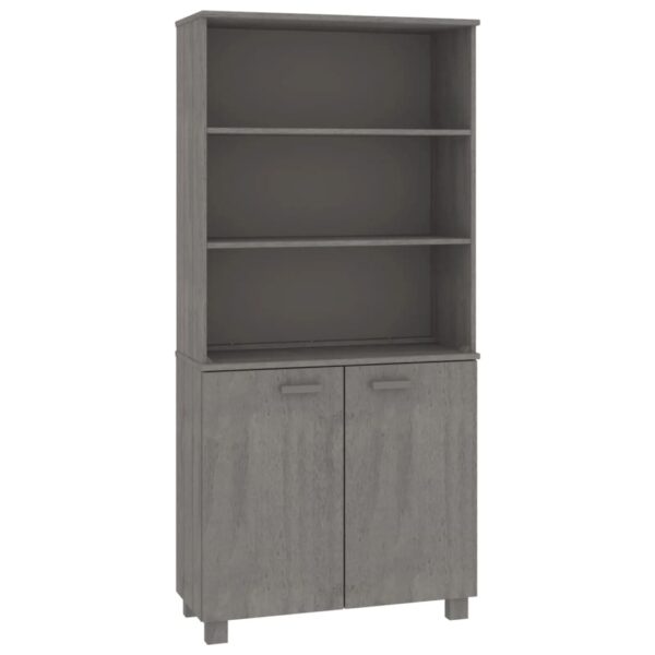 vidaXL Highboard HAMAR Solid Wood Pine Light Gray - Image 2