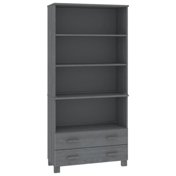 vidaXL Highboard HAMAR Solid Wood Pine Dark Gray - Image 2