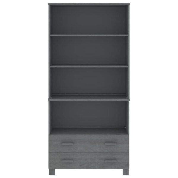 vidaXL Highboard HAMAR Solid Wood Pine Dark Gray - Image 3