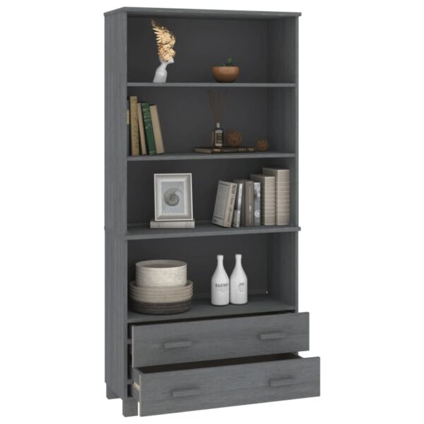 vidaXL Highboard HAMAR Solid Wood Pine Dark Gray - Image 6