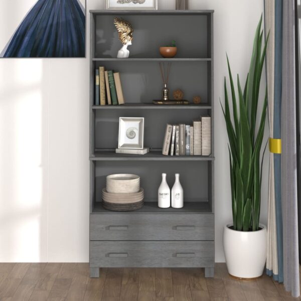 vidaXL Highboard HAMAR Solid Wood Pine Dark Gray