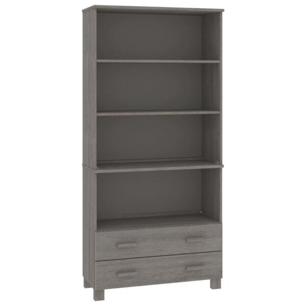 vidaXL Highboard HAMAR Solid Wood Pine Light Gray - Image 2