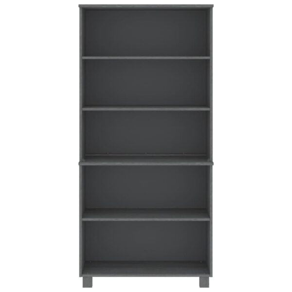 vidaXL Highboard HAMAR Solid Wood Pine Dark Gray - Image 3