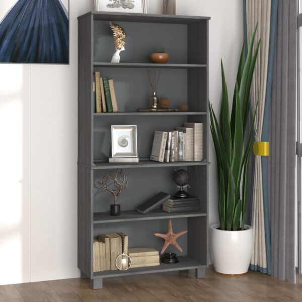 vidaXL Highboard HAMAR Solid Wood Pine Dark Gray