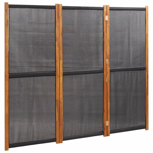 vidaXL 3-Panel Room Divider Black 82.7"x70.9" - Image 2