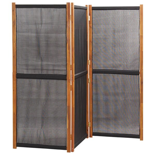 vidaXL 3-Panel Room Divider Black 82.7"x70.9" - Image 3