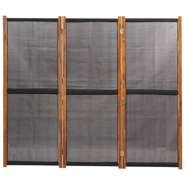 vidaXL 3-Panel Room Divider Black 82.7"x70.9" - Image 4