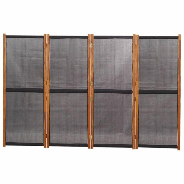 vidaXL 4-Panel Room Divider Black 110.2"x70.9" - Image 4