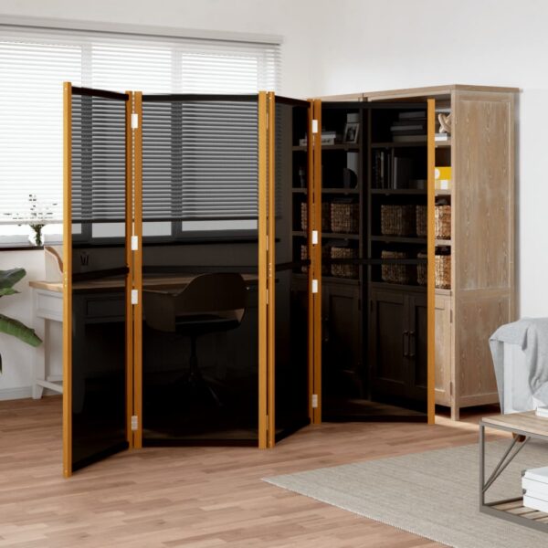 vidaXL 4-Panel Room Divider Black 110.2"x70.9"