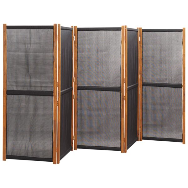 vidaXL 5-Panel Room Divider Black 137.8"x70.9" - Image 3