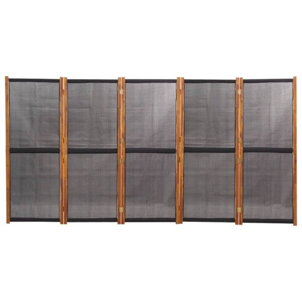 vidaXL 5-Panel Room Divider Black 137.8"x70.9" - Image 4