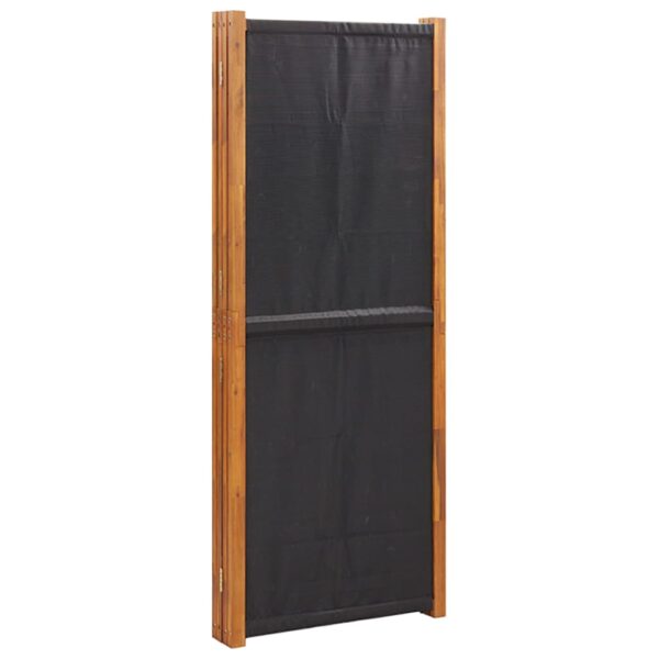 vidaXL 5-Panel Room Divider Black 137.8"x70.9" - Image 5