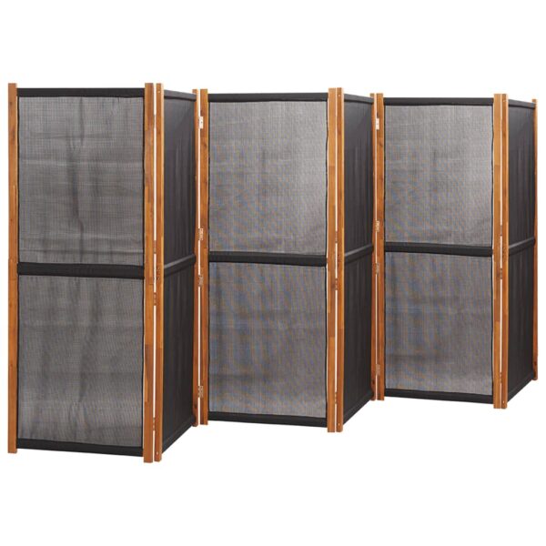 vidaXL 6-Panel Room Divider Black 165.4"x70.9" - Image 3