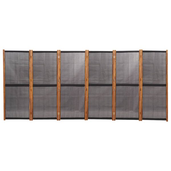 vidaXL 6-Panel Room Divider Black 165.4"x70.9" - Image 4