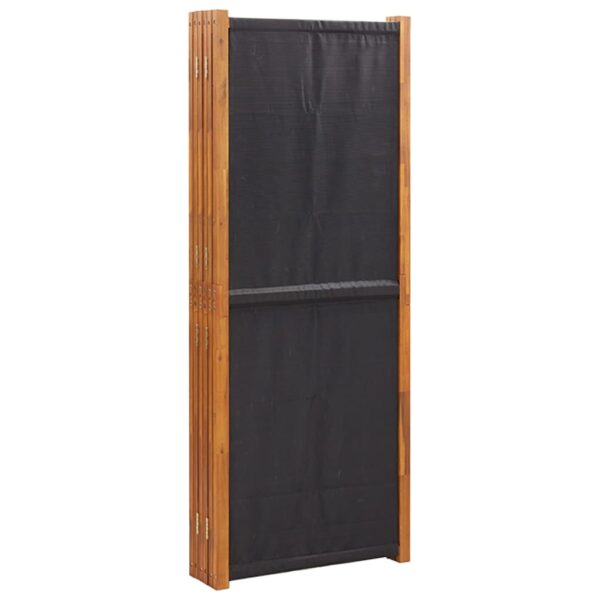 vidaXL 6-Panel Room Divider Black 165.4"x70.9" - Image 5